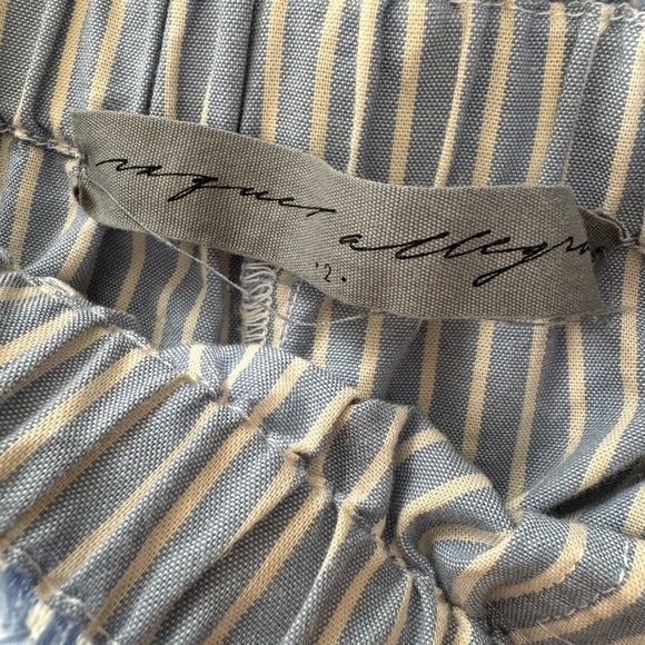 Raquel Allegra Utility Cotton Stripe Painter’s Pants - Blue/White - US Size M - Picture 8 of 10